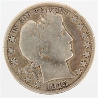 Coin 1915 P Barber Half Dollar Rare Date Good