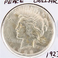 Coin 1923-S Peace Silver Dollar  Extra FIne