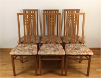 Set of six contemporary modern dining chairs