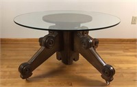 Eastlake coffee table with glass top