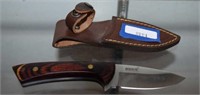"Ruko" Knife w/ Leather Sheath & Wooden Handle