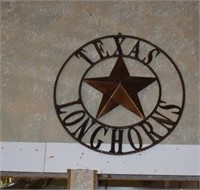 Large Texas Longhorns Metal Hanging