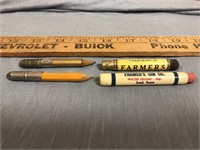 Two Advertising Pencils from Farmer's Gin Co. Lund