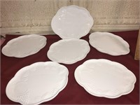 Lot of Milk Glass Luncheon Plates