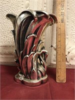 Large, Silvery Ceramic Vase