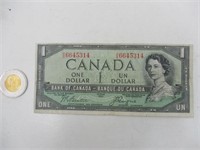 1$ Canadien 1954 avec tête de diable