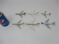 Lot de 6 petits avions en métal