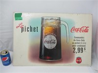 Annonce Coca-Cola en carton