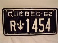 Plaque auto Québec 1962
