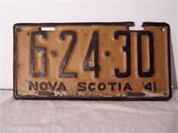 Plaque auto New Scotia 1941