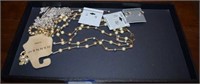 Costume Jewelry & Two Pairs of Sterling Silver