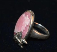 Sterling Silver Ring w/ Pink Stone