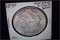 1890 Morgan Silver Dollar AU