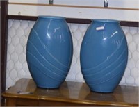 Two Large Glass Vases