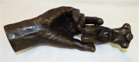 Rodin Bronze Sculpture, Hand Holding Torso