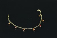10K Gold Orange Sapphire Bracelet CRV $1700