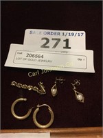LOT OF GOLD JEWELRY