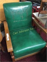 DECORATIVE 1940'S GREEN CHAIR