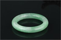 Chinese Apple Green Thick Jadeite Bangle
