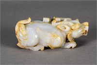 Chinese White Jade Carved Pixie