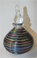 Iridescent Art Glass Perfume Bottle