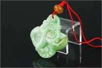 Chinese Green Jade Carved Dragon