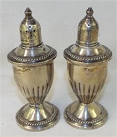 Pair Of Sterling Silver Weighted Shakers