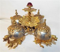 Table Top Bell With Dragon Figures
