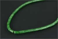 Siberian Grade A Green Jade Bead Necklace