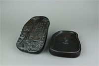 Chinese Rare Fine Ink Stone w/ Poem