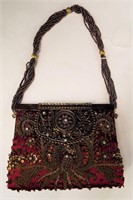 Purse With Bead And Needlework Design