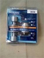Schlage residential security lock set,brush silver
