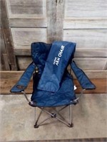 Folding arm chair with carry bag, Navy blue