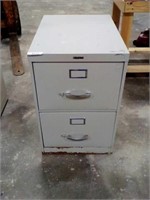 2 drawer metal file cabinet, Gray