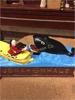 CAST IRON JONAH THE WHALE BANK