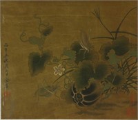 Watercolour Insects On Paper Yu Sheng 1692-1767