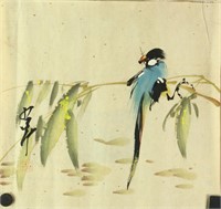 WC Bird Painting on Paper Zhao Shaoang 1905-1998