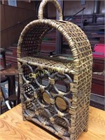 WICKER WINE RACK