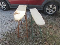 2 VINTAGE WOODEN IRONING BOARDS