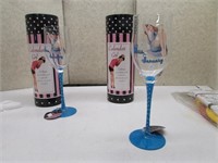 2 CALENDAR PIN UP WINE GLASSES AND TIGHTS AND ANKL