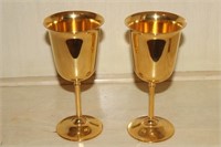 Pair of WMF Gold Plated Goblets