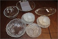Glass Serving Dishes (lot of 9)