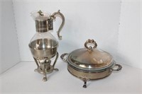 Silver Plated Carafe Holder & Chafing