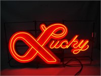 Lucky Beer Neon Bar Sign - Works