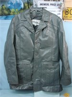 Wilson's Grey Leather Jacket - US Men's Size 44 (L