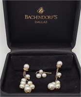 Bachendorf Pearl Earrings in original Box