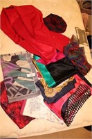 Selection of Silk Scarves & Wool Hat