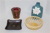 Decorative Vases, Tray & Candle Holder