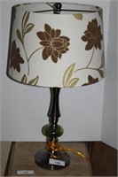 Metal & Glass Designer Lamp with Floral