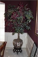 Silk Tree in Large Planter with Stand